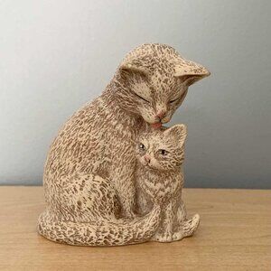 Cat and Kitten 1998 Figurine